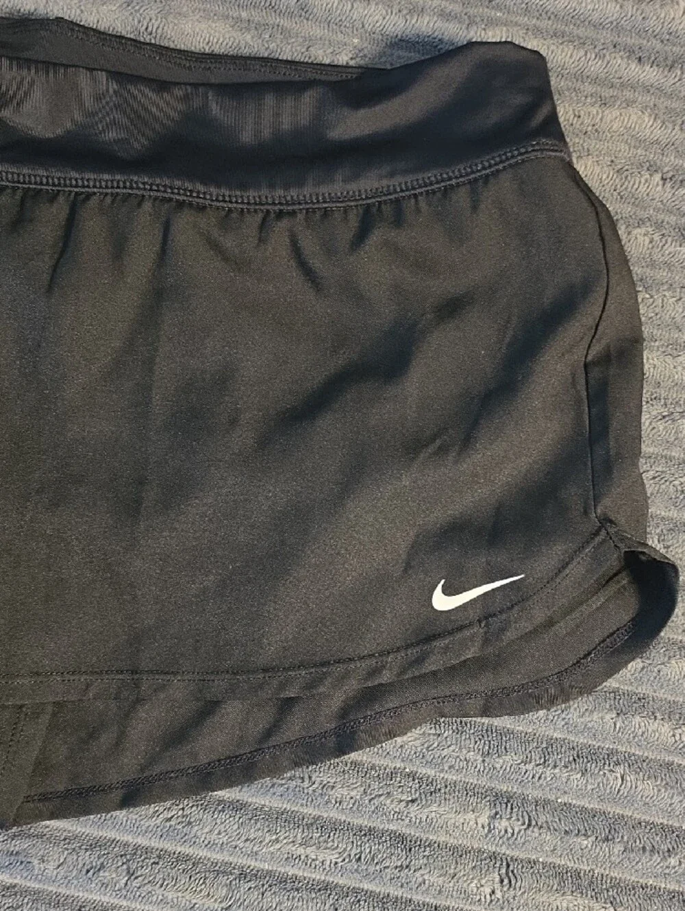 Nike Black Women's Lightweight Training Shorts with White Swoosh
